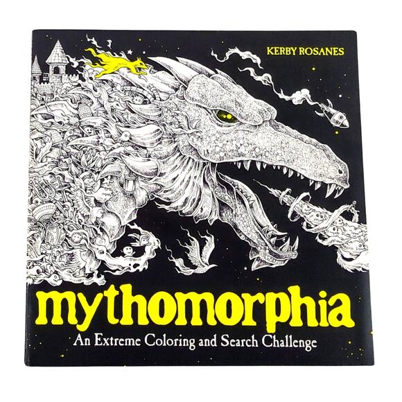 Mythomorphia Extreme Coloring Search Challenge Book Kerby Rosanes Uncolored 2017 - Picture 1 of 3